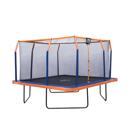 MACHRUS Machrus Upper Bounce 12 x 12 FT Square Trampoline Set with Premium Top-Ring Enclosure and Safety Pad UBSQ01-12-OB